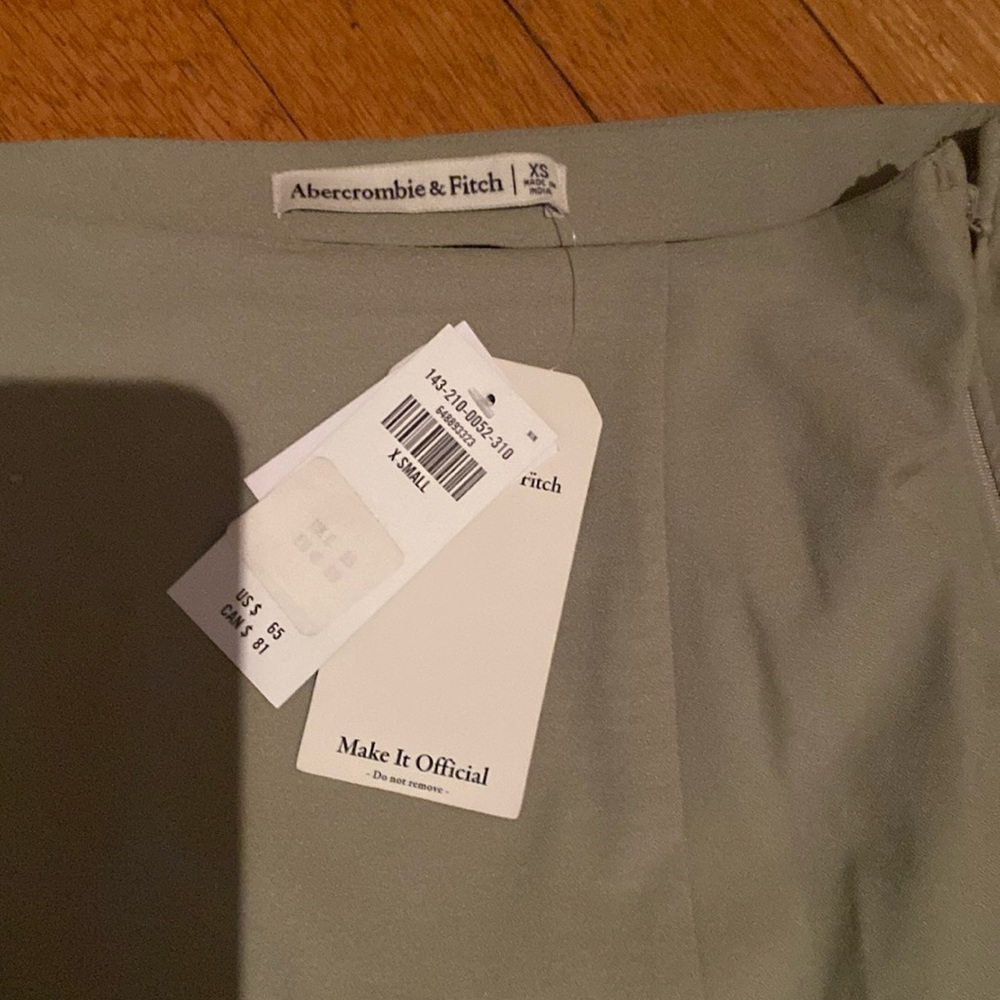 COPY - Abercrombie and fitch midi high waisted slit skirt green